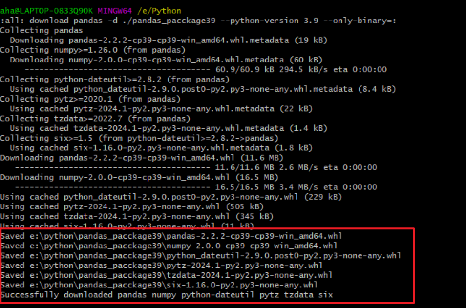 pip download