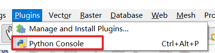 qgis中打开python console