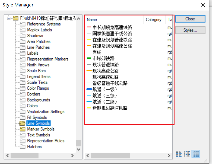 在arcmap中看style文件